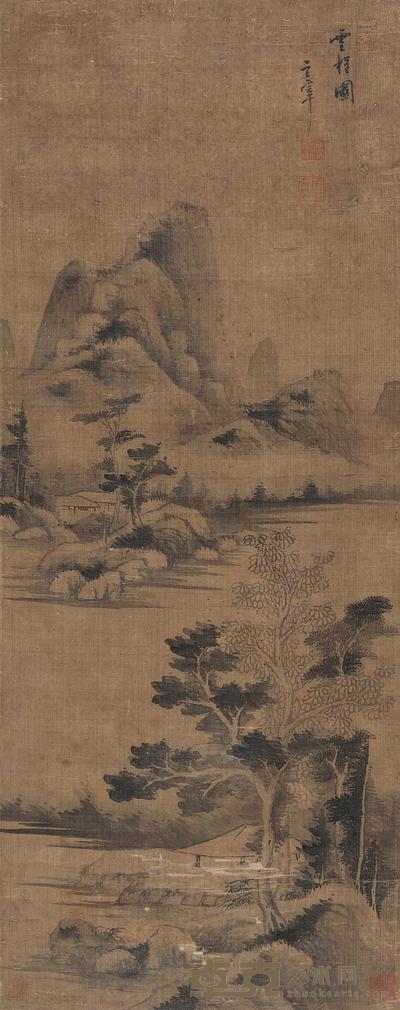 董其昌 山水 立轴 74×29cm