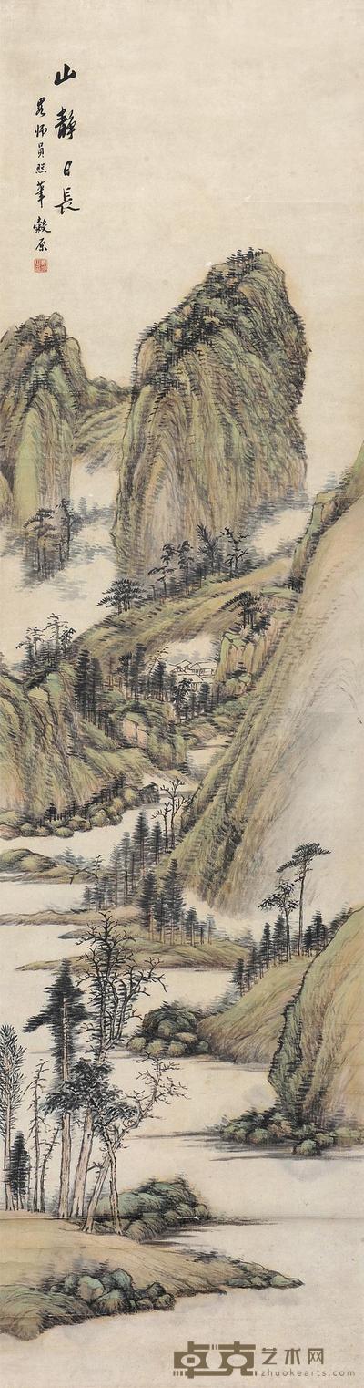 黄均 山静日长 镜心 182×48cm