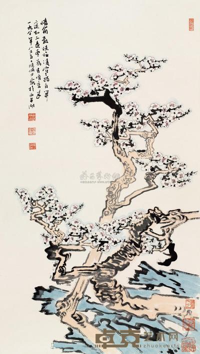 梅石图
