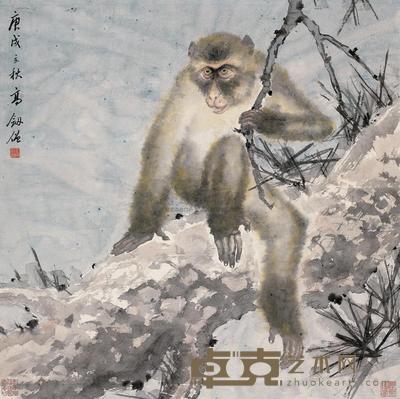 松猿图 