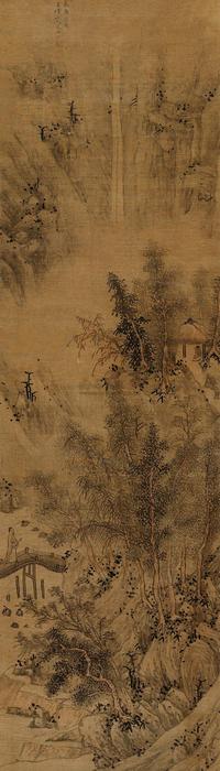 重崖悬瀑图