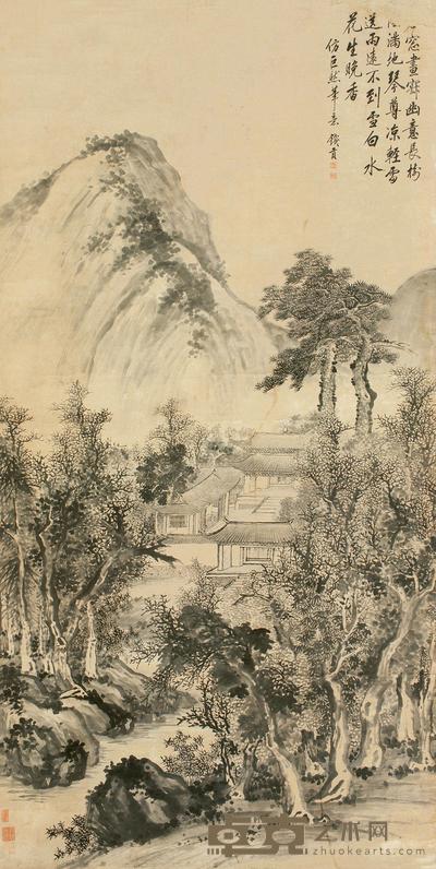 仿巨然笔