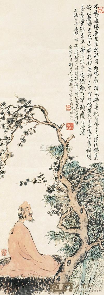 梅竹禅悦图 
