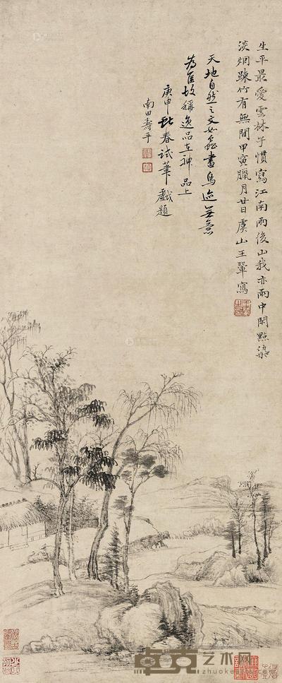 疎林结庐图