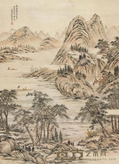 松风曳杖图 