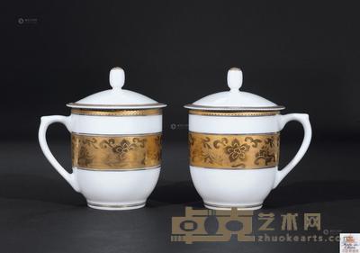 70年代轻工部陶瓷研究所腐蚀金茶杯