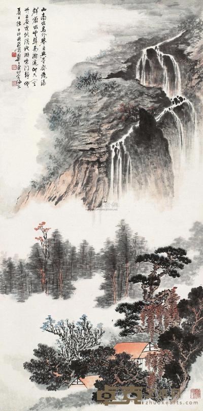 柴门临溪图