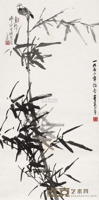 墨竹小鸟