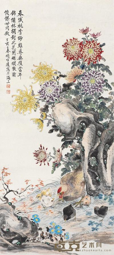 菊鸡图