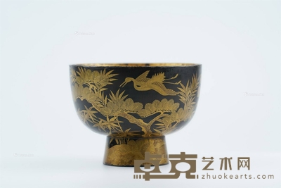 高台寺莳绘龟鹤同寿高足碗
