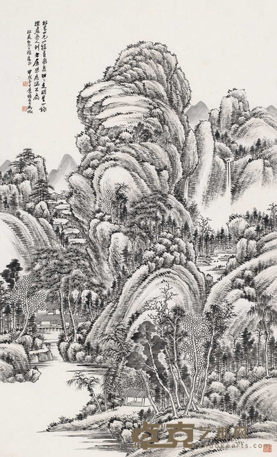 墨笔山水