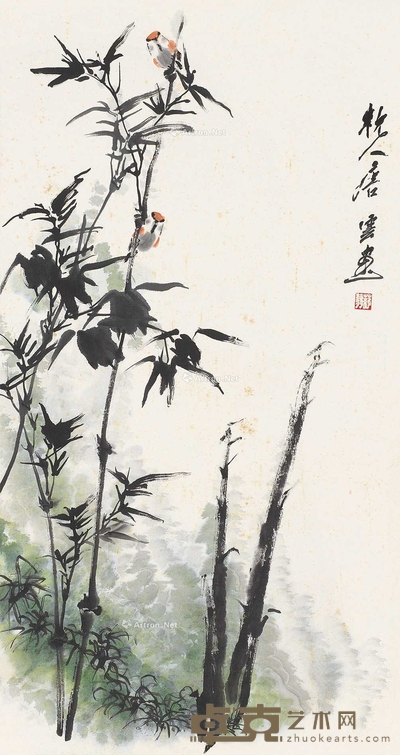 竹雀图