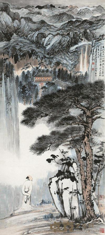 仿石涛山水 