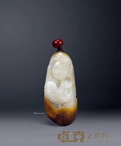 于雪涛 白玉雕大吉大利把件