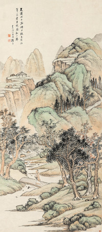 仿文徵明山水