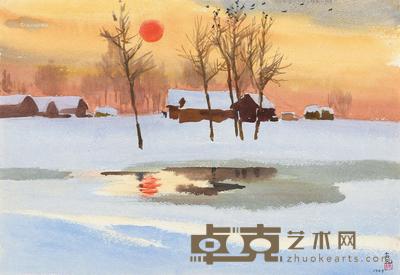 雪后夕阳 