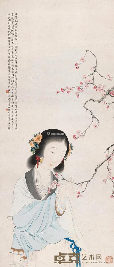 桃花仕女