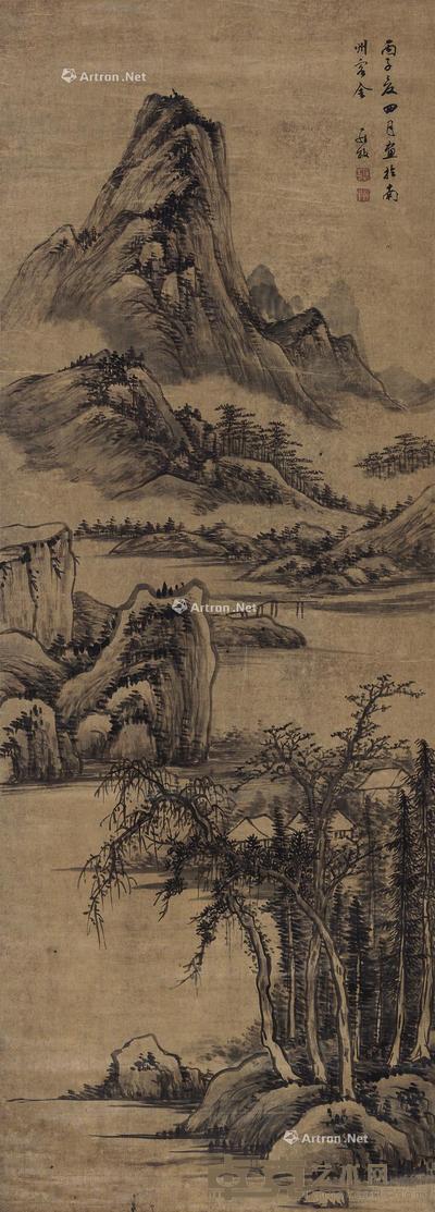 溪山枯木图