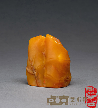 寿山田黄石竹节钮章