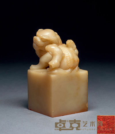 寿山芙蓉石兽钮方章