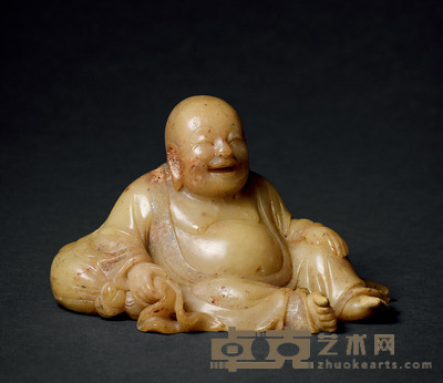 寿山芙蓉石雕布袋弥勒像