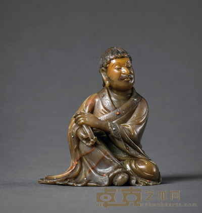 寿山石雕达摩坐像 
