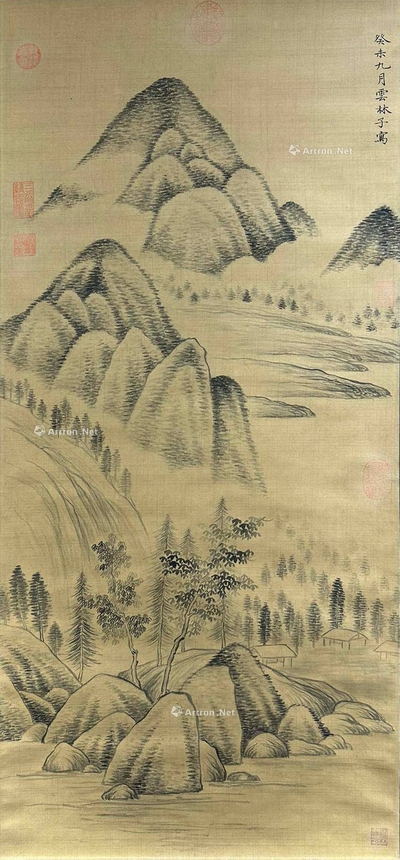 枯墨山水