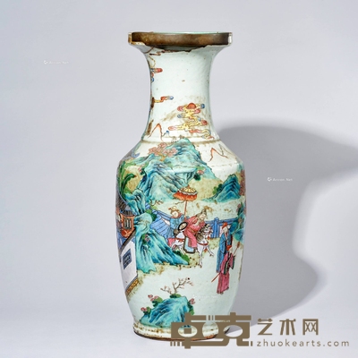 粉彩人物郭子仪祝寿瓶 