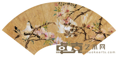 玉兰春禽 
