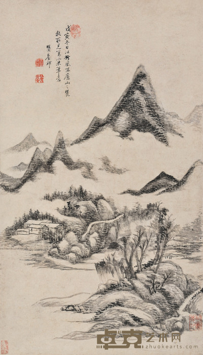 仿小米笔意山水 