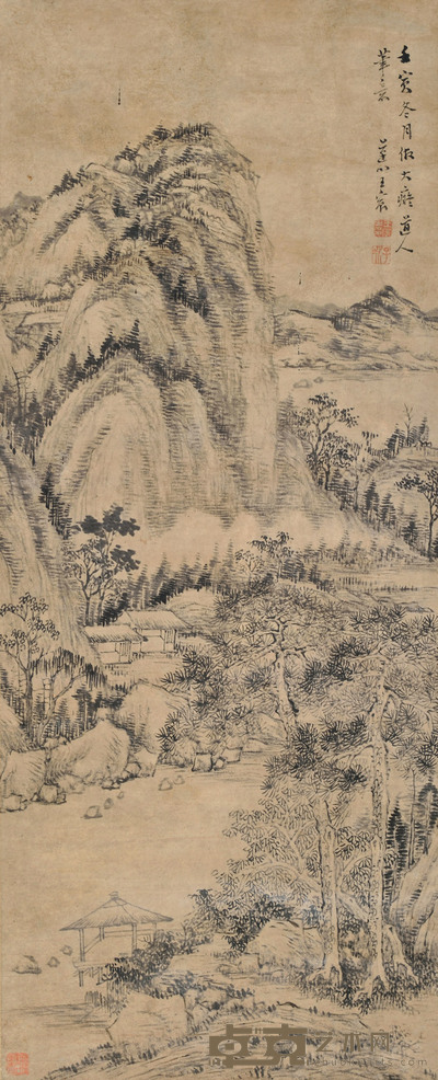 仿大痴山水 