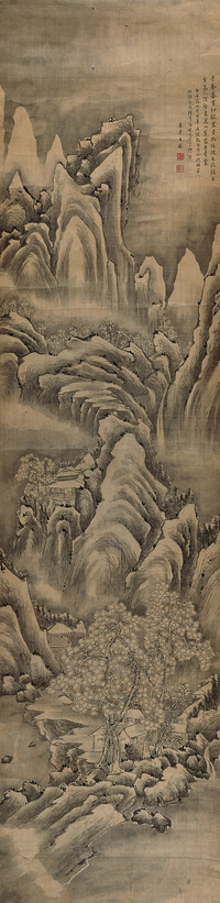 雪景山明图