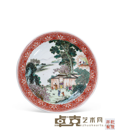 粉彩人物故事挂盘