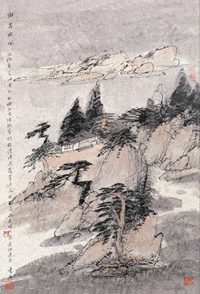 湖岸晓风