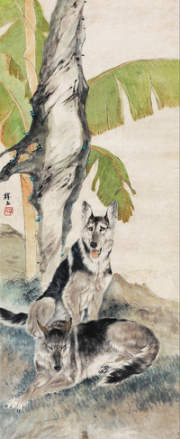 蕉荫双犬