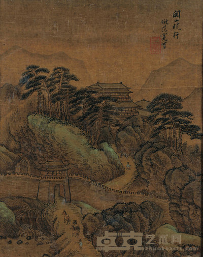 关山晓行图 