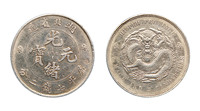 1895-1907年 湖北省造光绪元宝库平七钱二分银币一枚，美品