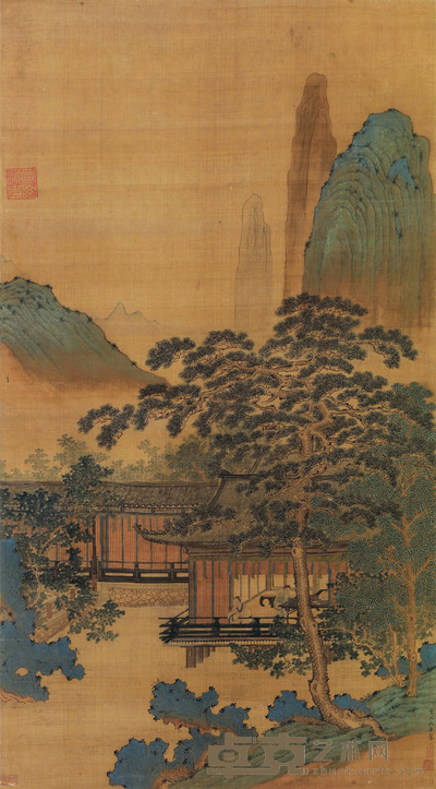 凭栏观流图 