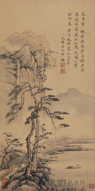 扁舟闲钓图 