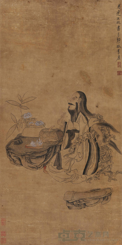 渊明赏菊图