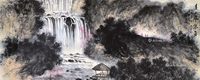 飞瀑山水
