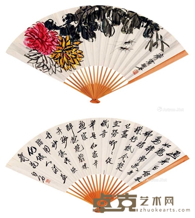 草虫、书法 