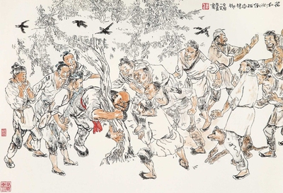 倒拔垂杨柳