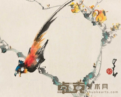 鸣禽图 