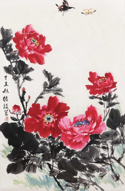 蝶花图