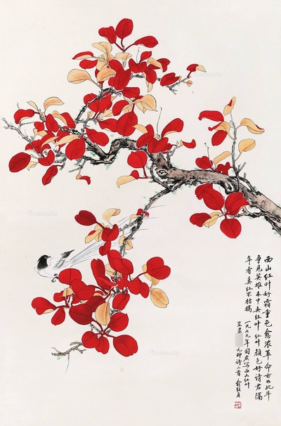 红叶小鸟