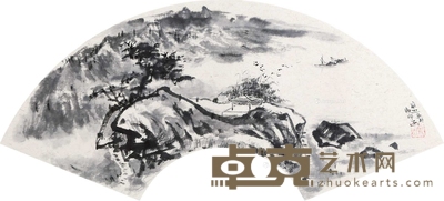 扇面山居图