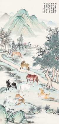 骏马图
