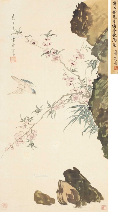 桃花鸣禽