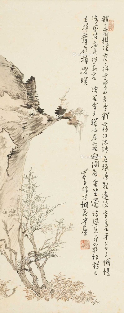 岩壑疏林